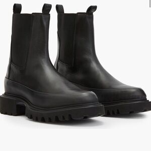 All Saints Black Leather Harlee Boots Size 9